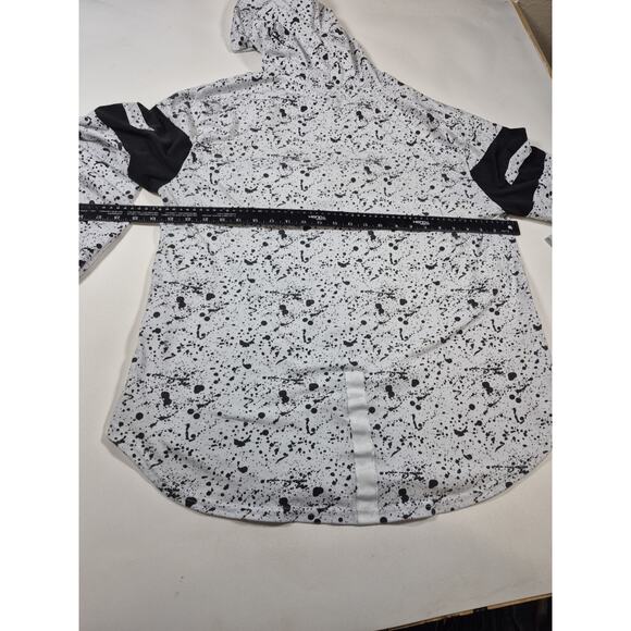 Mens Red Ape Black White Splatter Hooded Long Sleeve Shirt 3XL - Picture 7 of 7